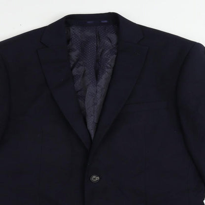 Next Mens Blue Wool Jacket Suit Jacket Size 42 Regular