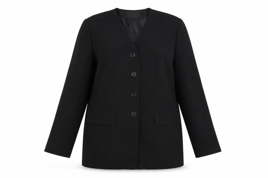 Essentials Womens Black Jacket Blazer Size 16 Button