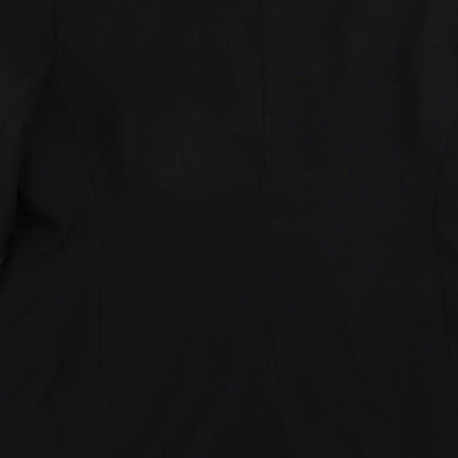 Essentials Womens Black Jacket Blazer Size 16 Button