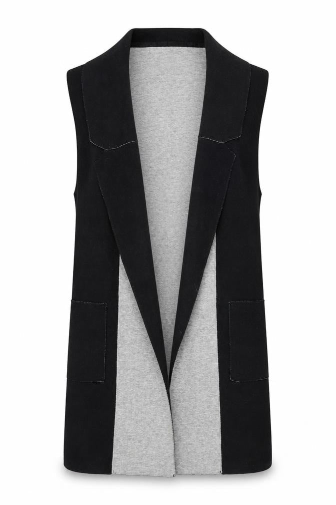 Marks & Spencer Womens Black Jacket Waistcoat Size S - Open