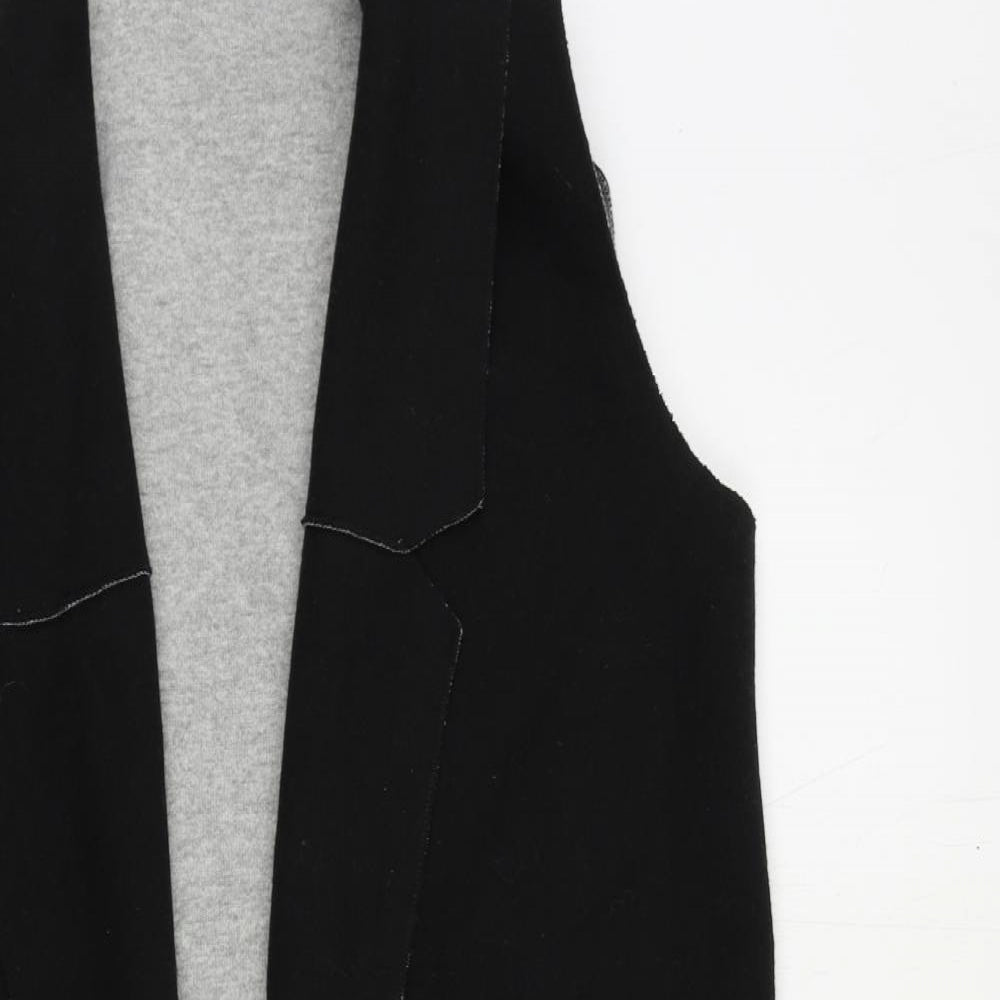 Marks and Spencer Womens Black Jacket Waistcoat Size S - Open
