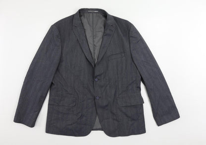 Additional front view of Autograph men’s blue polyester jacket blazer, size 44, regular