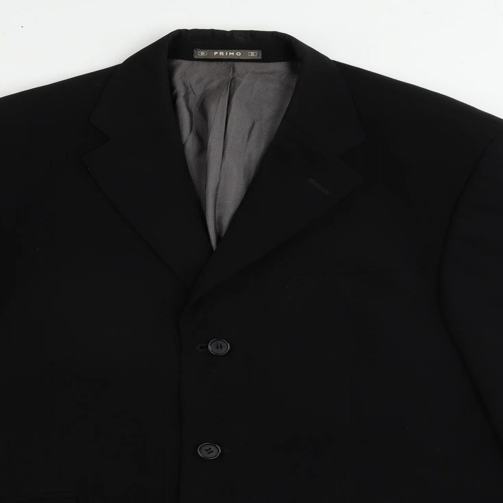 Ciro Citterio Mens Black Polyester Jacket Suit Jacket Size 40 Regular