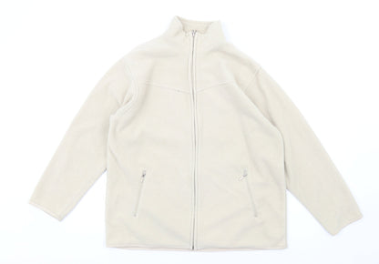 EWM Womens Beige Jacket Size 14 Zip