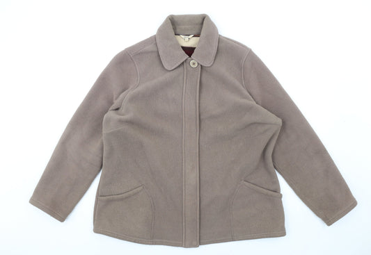 Classic Womens Brown Jacket Coat Size 16 Zip