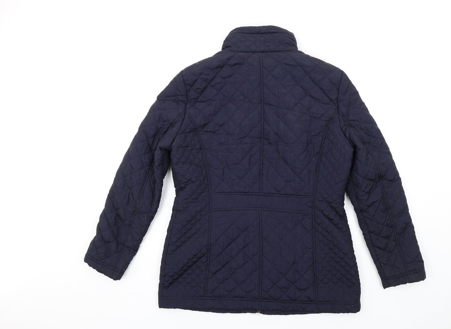 Bonmarché Womens Blue Quilted Coat Size 12 Zip