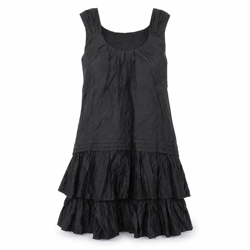 Heaven Womens Black Polyester A-Line Size 12 Scoop Neck Pullover