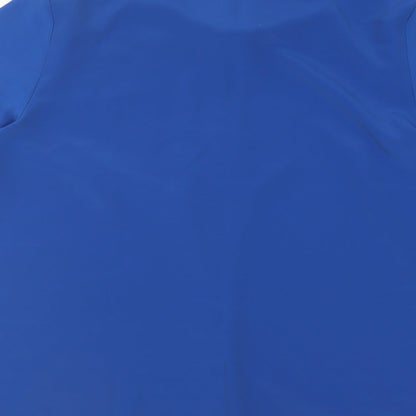 Rose Pearl Womens Blue Polyester Basic Button-Up Size 18 Collared