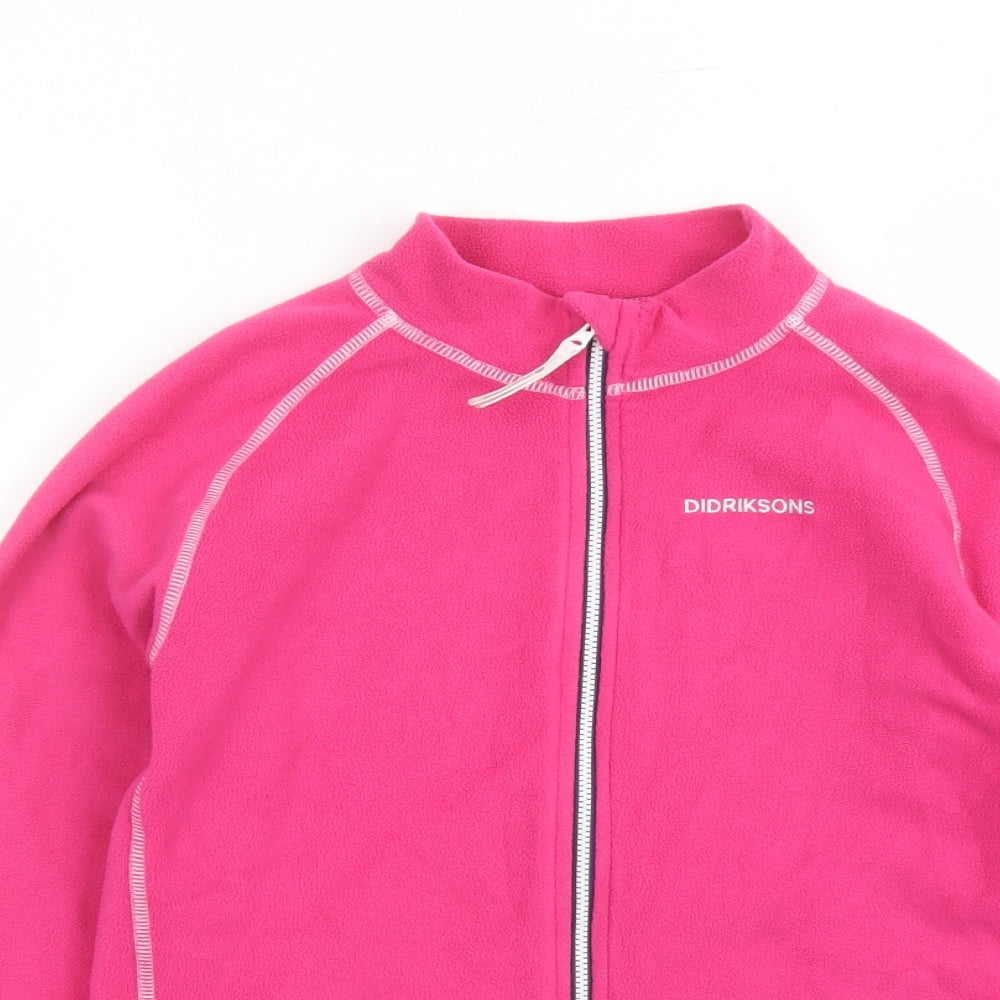 Didriksons Girls Pink Jacket Size 10 Years Zip