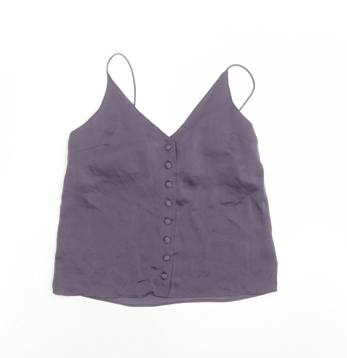 Topshop Womens Purple Polyester Camisole Tank Size 6 V-Neck