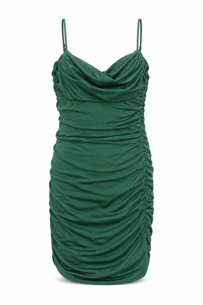 Quiz Womens Green Polyester Bodycon Size 10 Cowl Neck Pullover