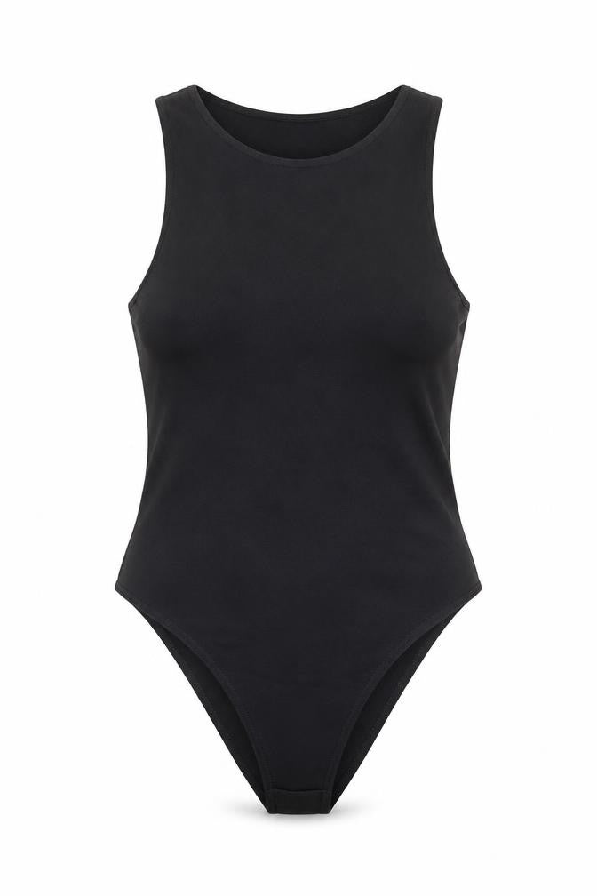 Quiz Womens Black Polyester Bodysuit One-Piece Size 10 Snap