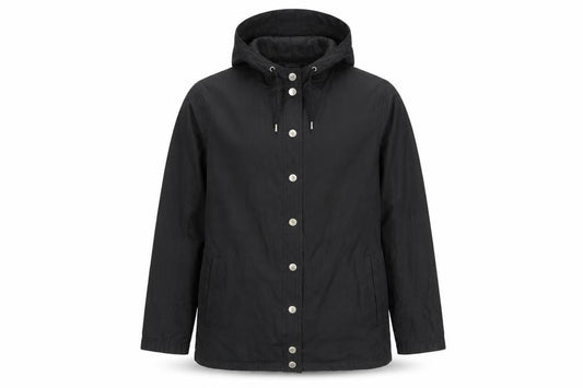Four Seasons Mens Black Rain Coat Coat Size S Snap