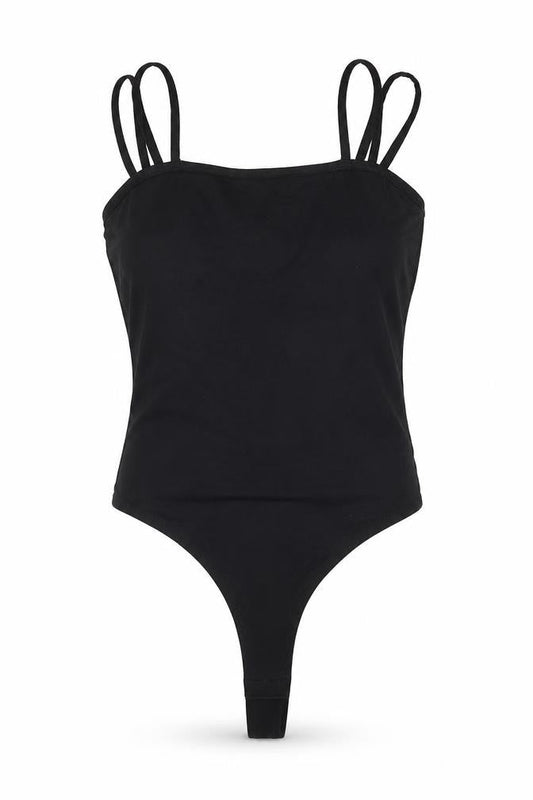 ASOS Womens Black Viscose Bodysuit One-Piece Size 8 Snap