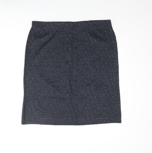 Pinns Womens Blue Polyester Straight & Pencil Skirt Size 16