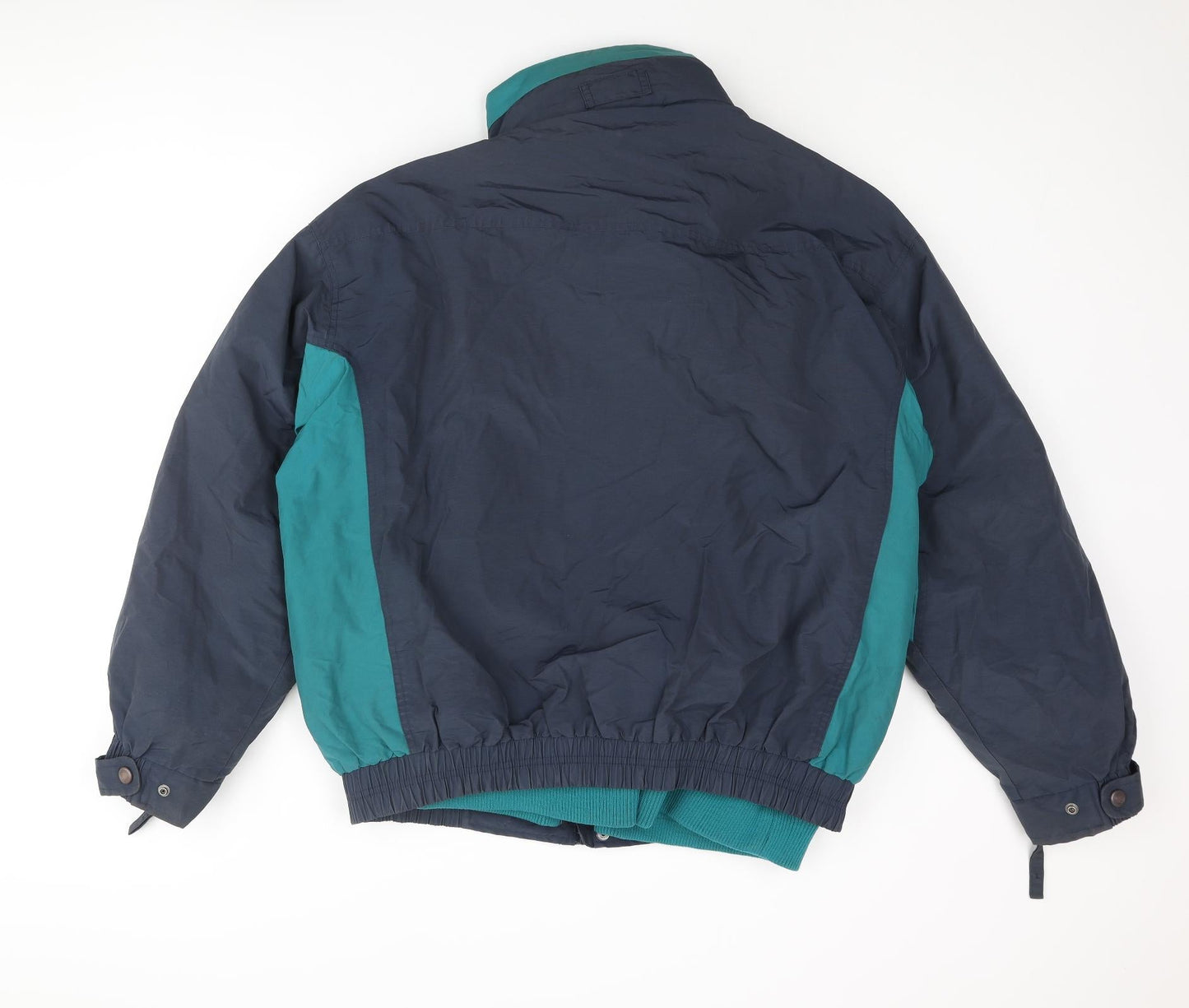 Casual Club Mens Blue Rain Coat Coat Size L Zip - Removable Fleece Lining