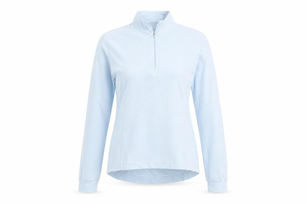 Cross Womens Blue Polyester Pullover Sweatshirt Size 12 Zip
