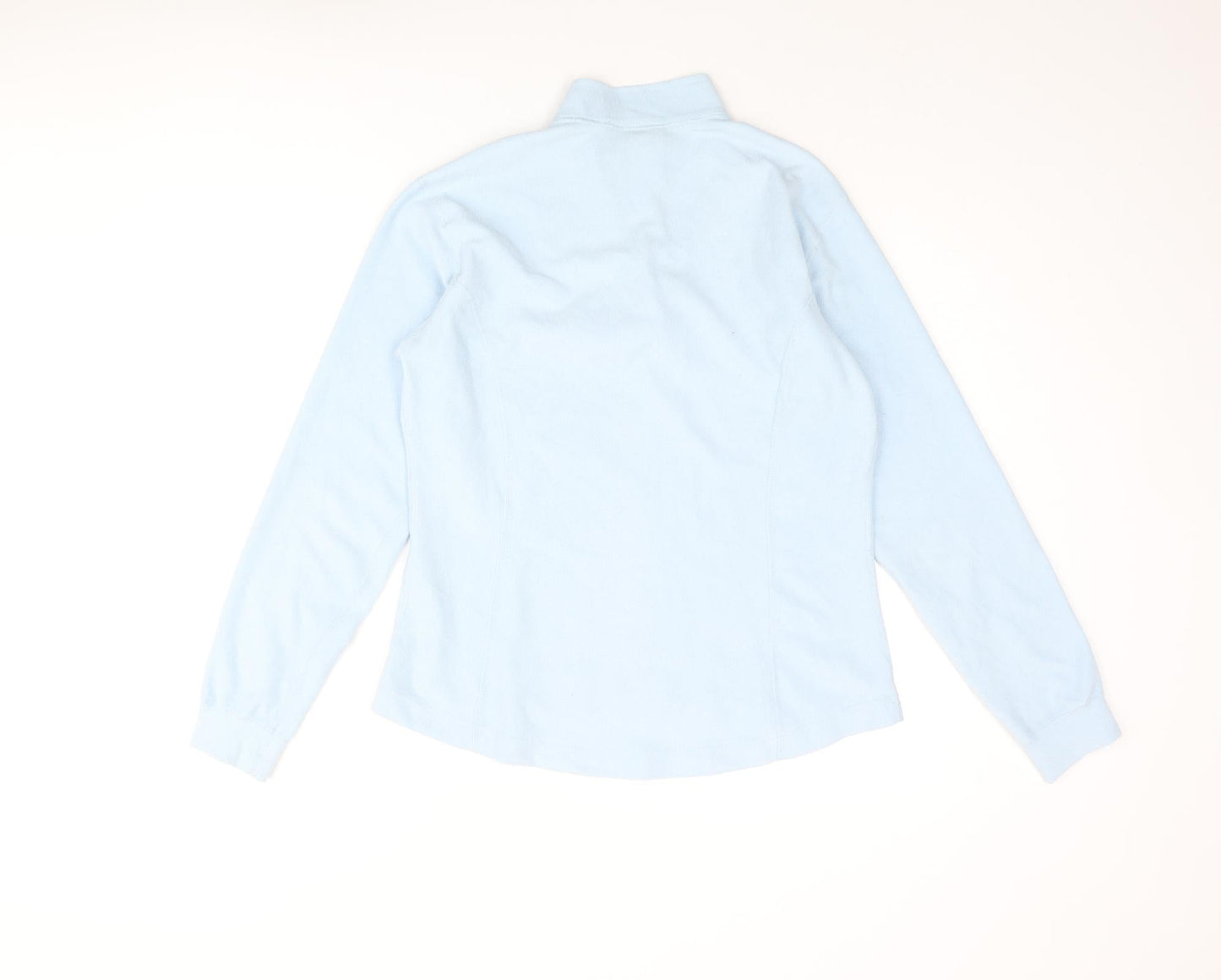 Cross Womens Blue Polyester Pullover Sweatshirt Size 12 Zip