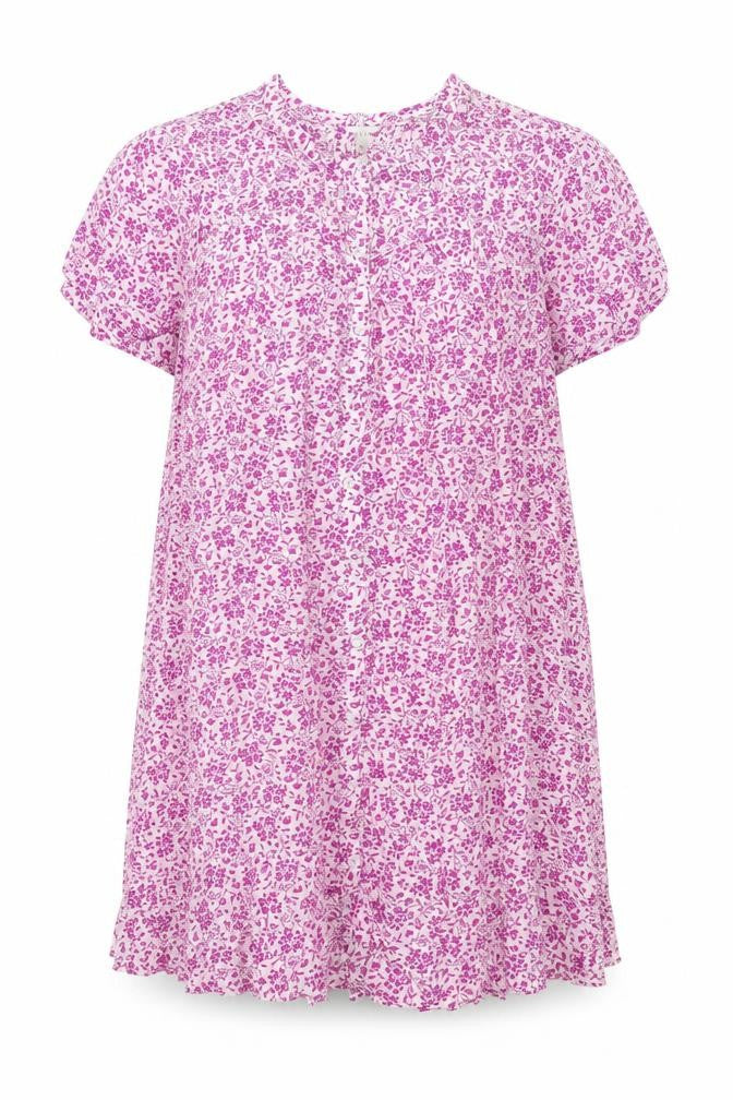 Per Una Womens Purple Viscose Shift Size 16 Round Neck Button - Belted