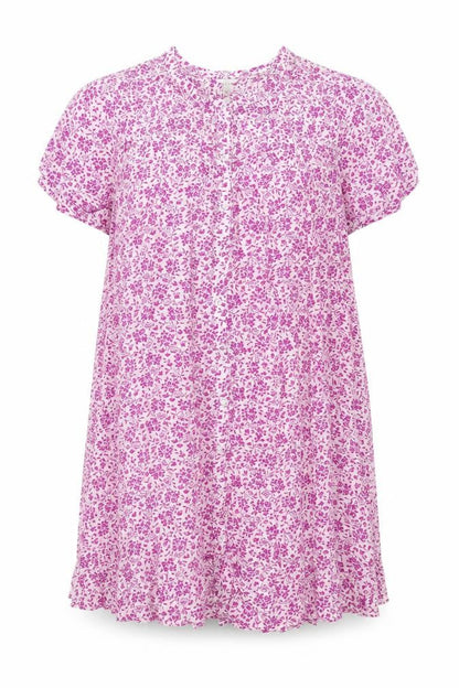 Per Una Womens Purple Viscose Shift Size 16 Round Neck Button - Belted