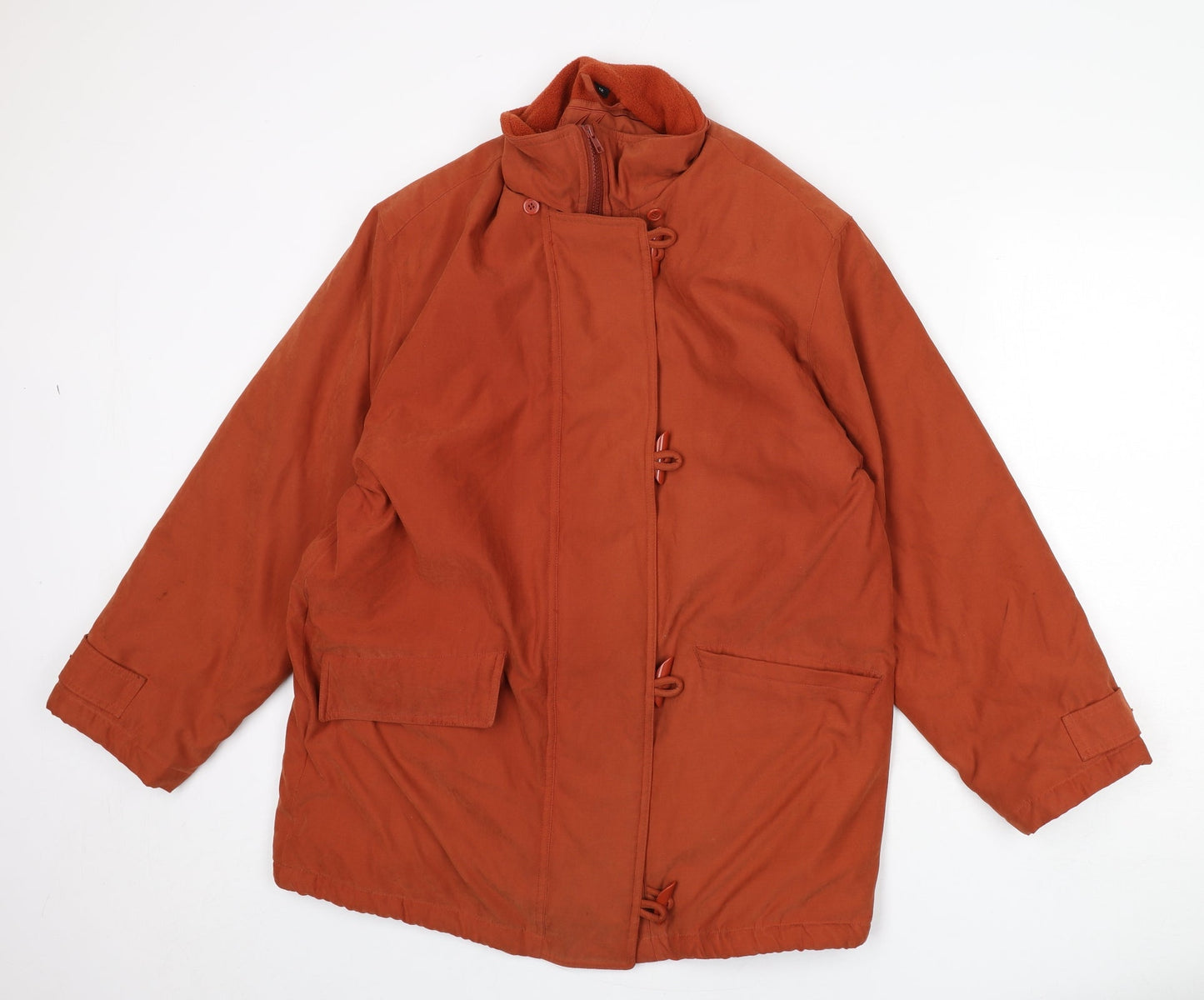 Debenhams Womens Orange Jacket Coat Size 12 Zip