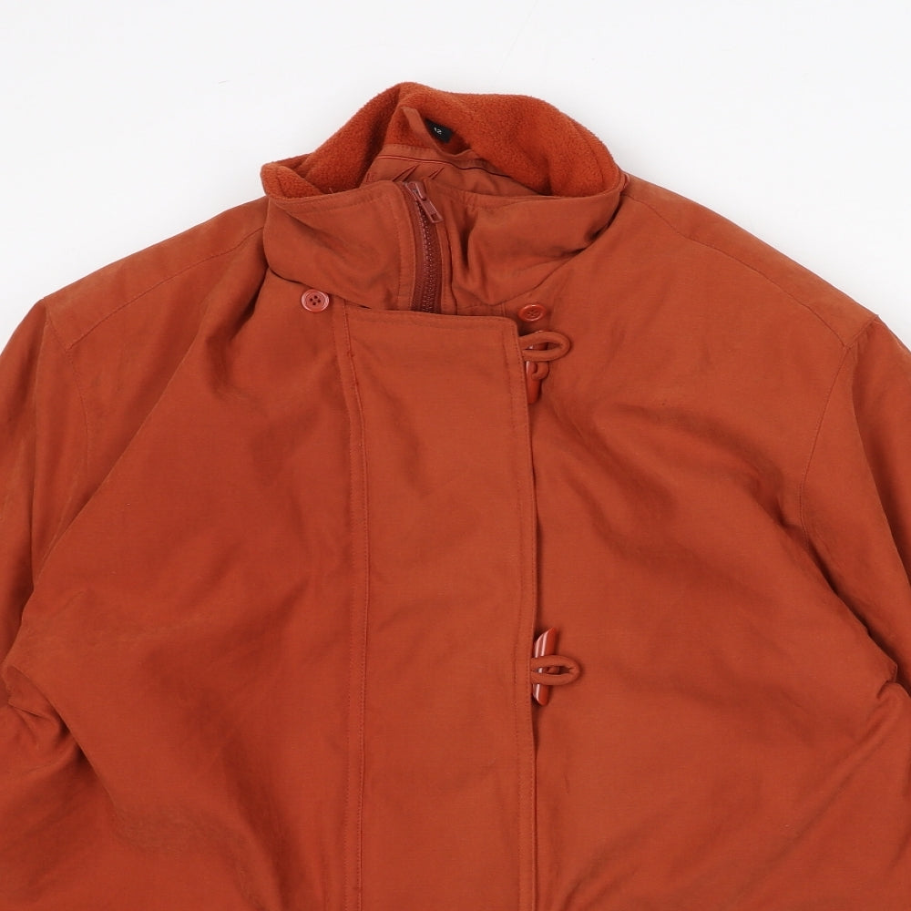 Debenhams Womens Orange Jacket Coat Size 12 Zip