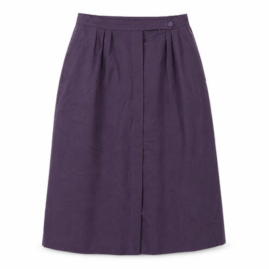 Laird Portch Womens Purple Polyester A-Line Skirt Size 26 in Button