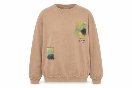 Modern Native Womens Pink Polyester Pullover Sweatshirt Size M Pullover - Claude Monet