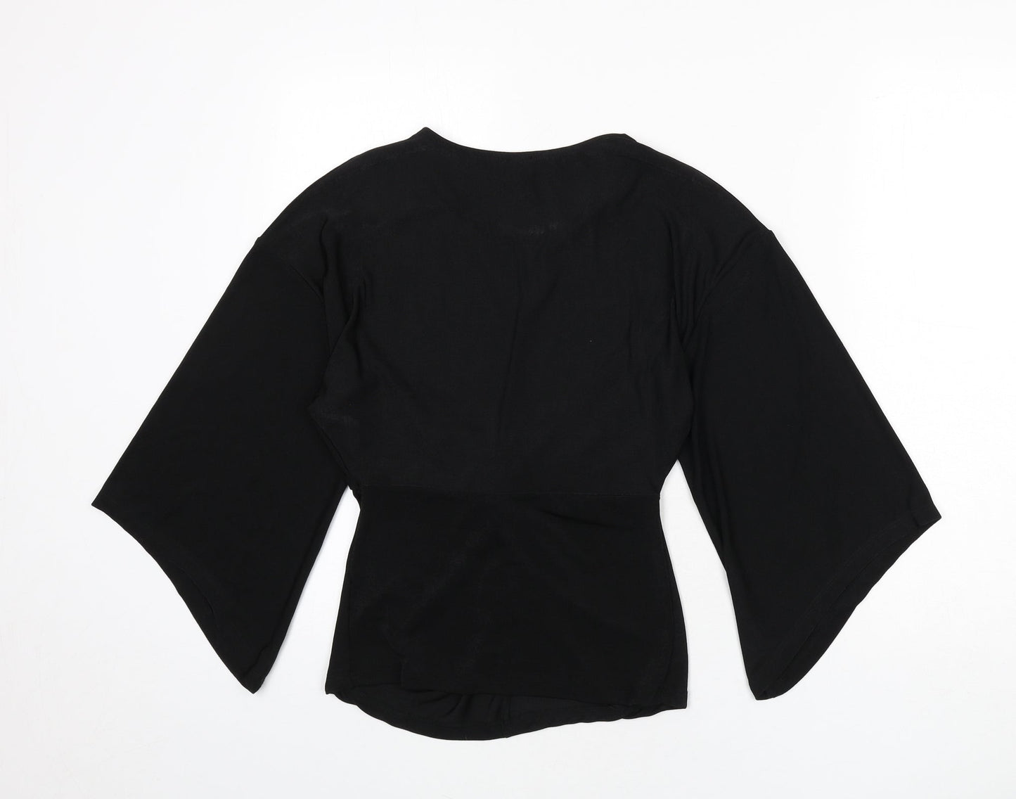 river is Womens Black Polyester Basic Blouse Size 10 Round Neck