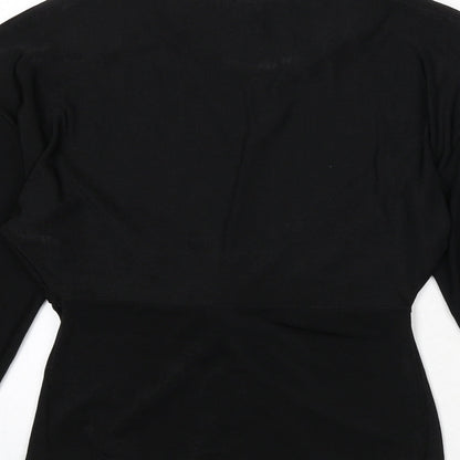 river is Womens Black Polyester Basic Blouse Size 10 Round Neck