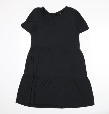 Vero Moda Womens Black Modal A-Line Size M Round Neck Pullover