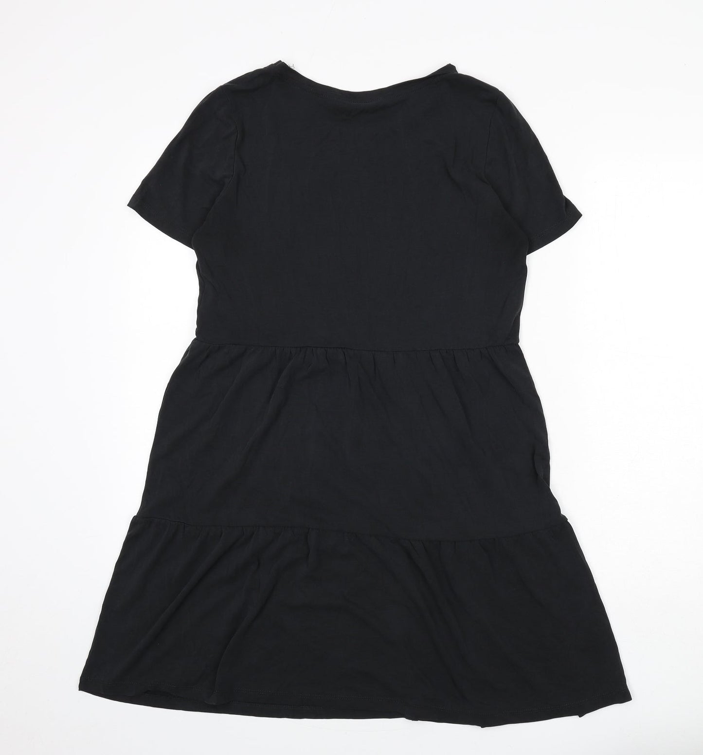VERO MODA Womens Black Modal A-Line Size M Round Neck Pullover
