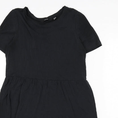 Vero Moda Womens Black Modal A-Line Size M Round Neck Pullover