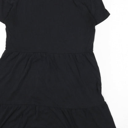 Vero Moda Womens Black Modal A-Line Size M Round Neck Pullover