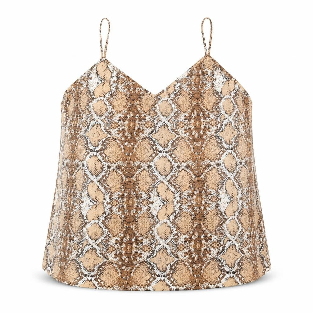 Marks & Spencer Womens Multicoloured Animal Print Polyester Camisole Tank Size 22 V-Neck - Snake Skin Print