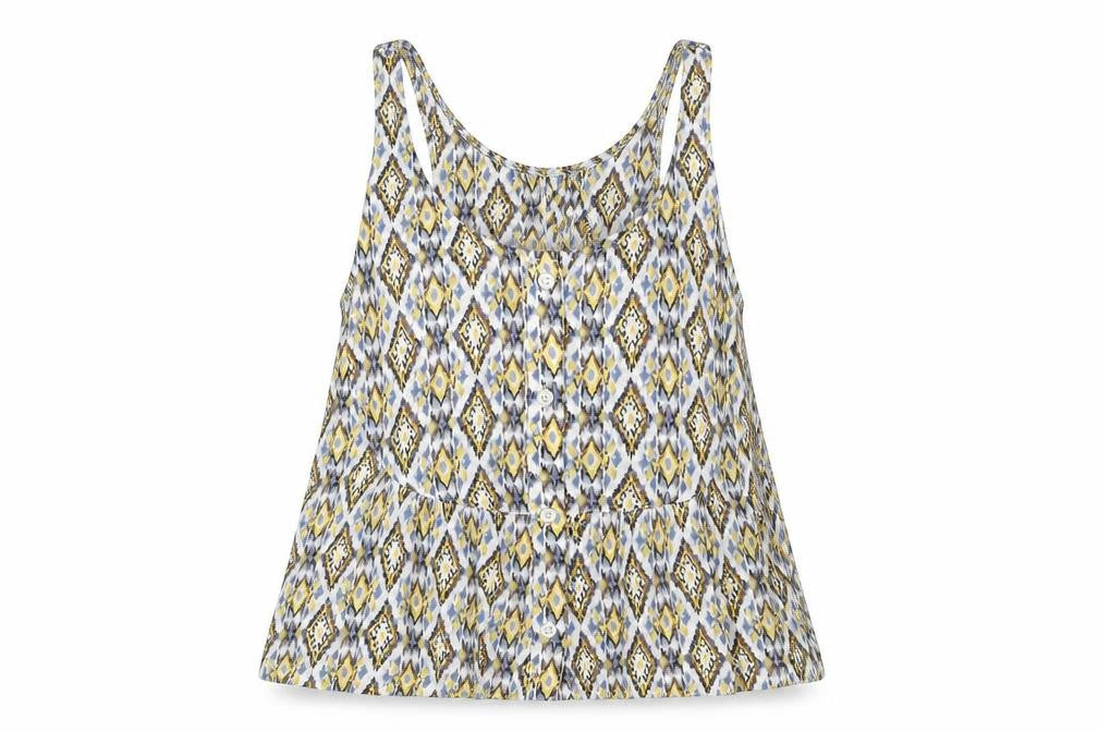 All About Eve Womens Multicoloured Geometric Viscose Basic Tank Size 8 Scoop Neck