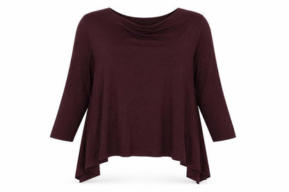 Front view of Principles women’s red viscose basic t-shirt, size UK 14, round neck
