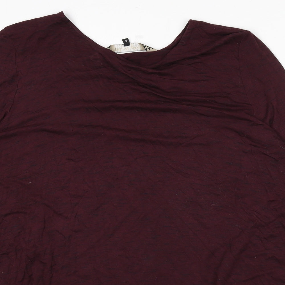 Principles Womens Red Viscose Basic T-Shirt Size 14 Round Neck