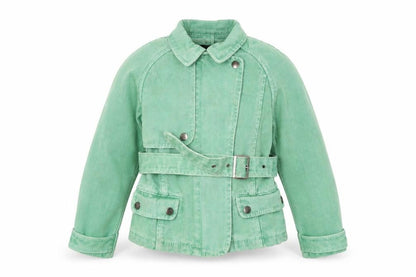 French Connection Girls Green Jacket Size 6 Years Zip