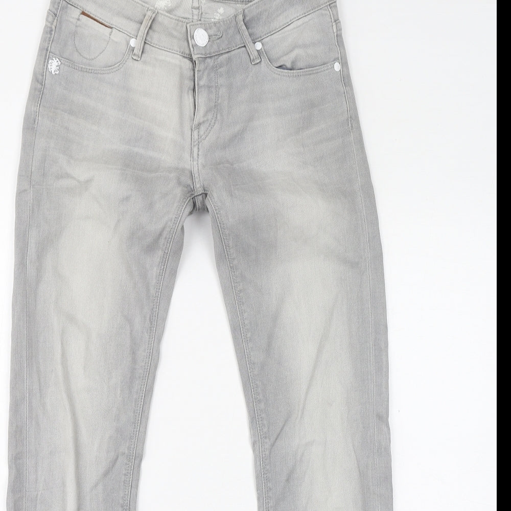 Maison Scotch Womens Grey Cotton Skinny Jeans Size 25 in L30 in Regular Zip