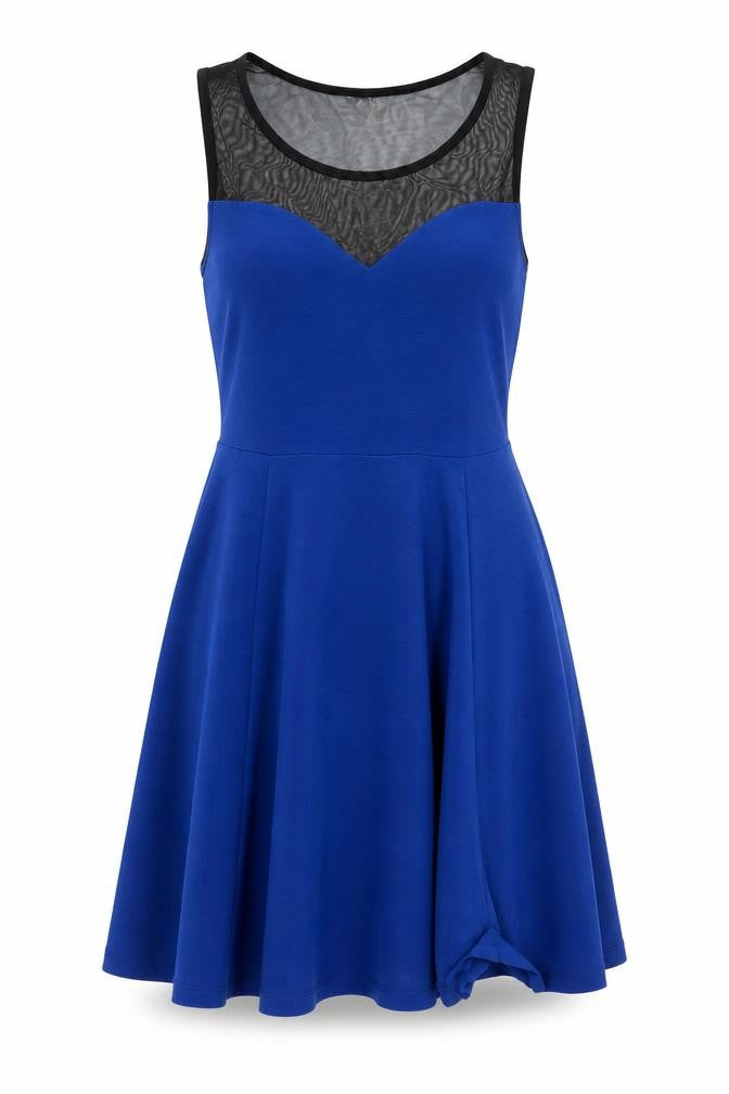 Divided by H&M Womens Blue Polyester A-Line Size S Round Neck Pullover