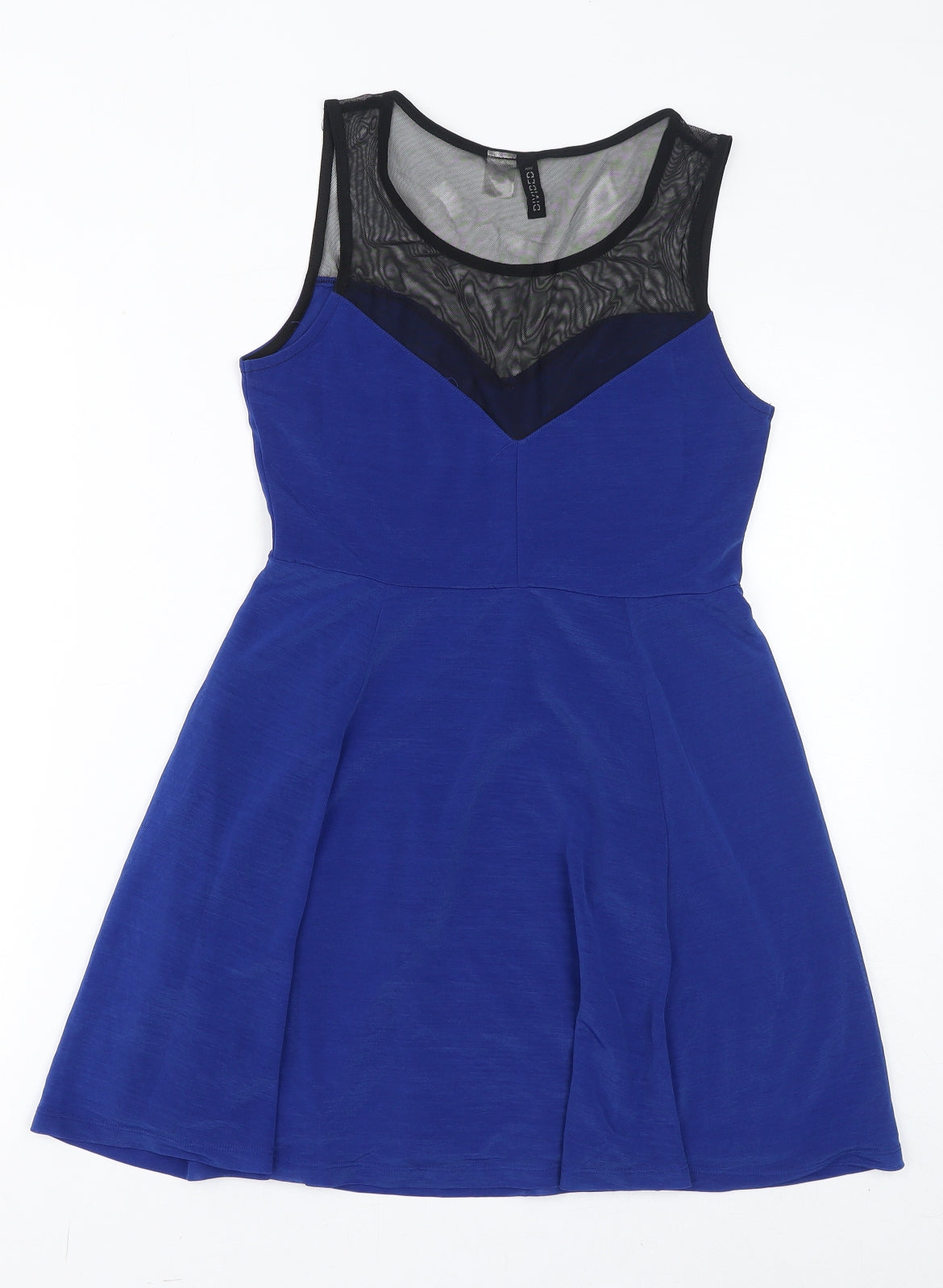 Divided by H&M Womens Blue Polyester A-Line Size S Round Neck Pullover