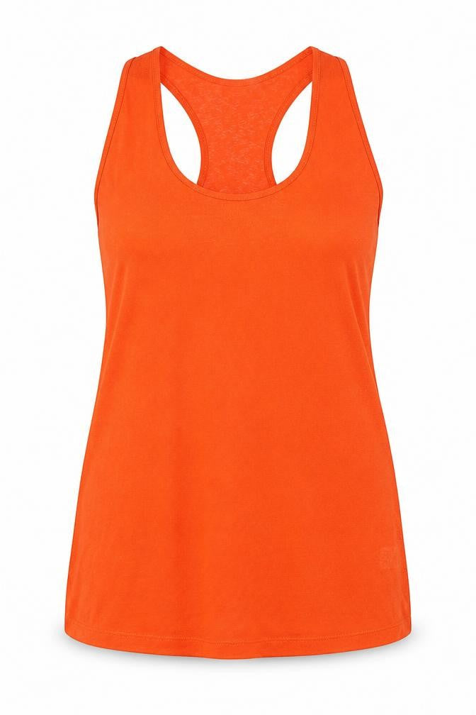 NEXT Womens Orange Polyester Basic Tank Size 16 Scoop Neck