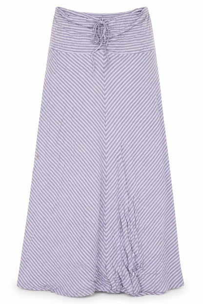 California Womens Purple Striped Viscose Maxi Size L Off the Shoulder Pullover