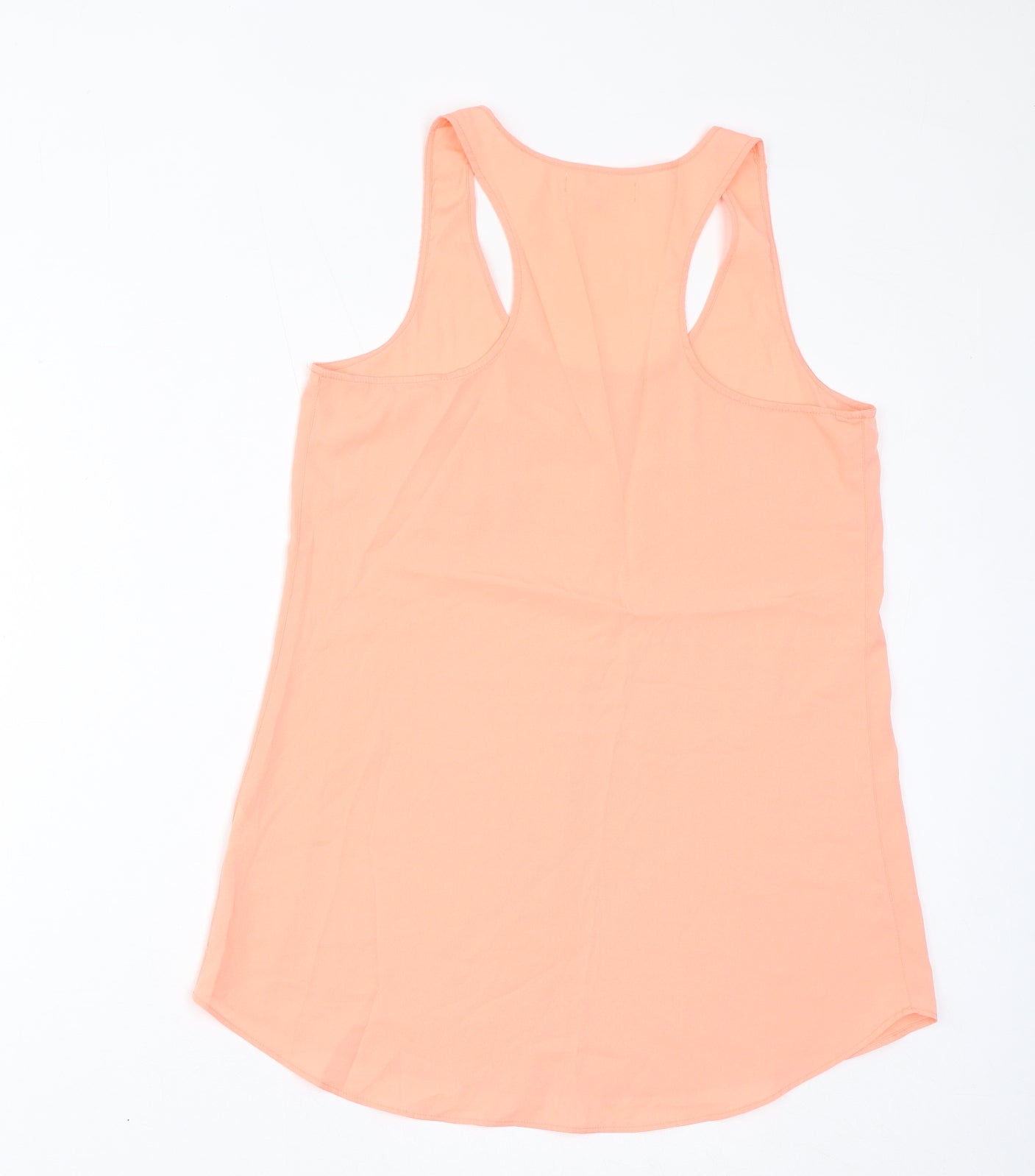 River Island Womens Orange Polyester Basic Tank Size 10 Round Neck