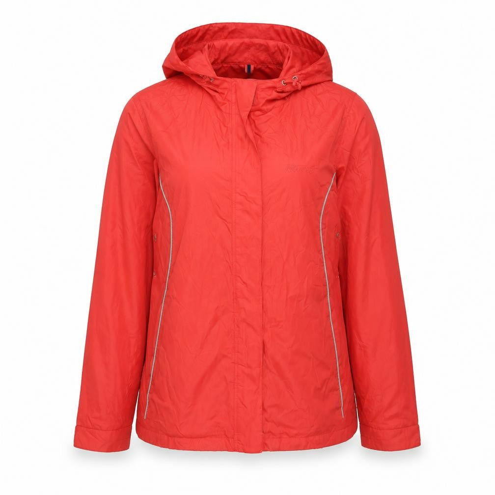 Maine New England Womens Red Rain Coat Coat Size 16 Zip