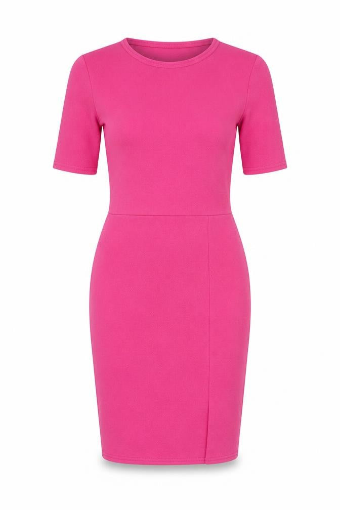 Nasty Gal Womens Pink Polyester Bodycon Size 6 Round Neck Pullover
