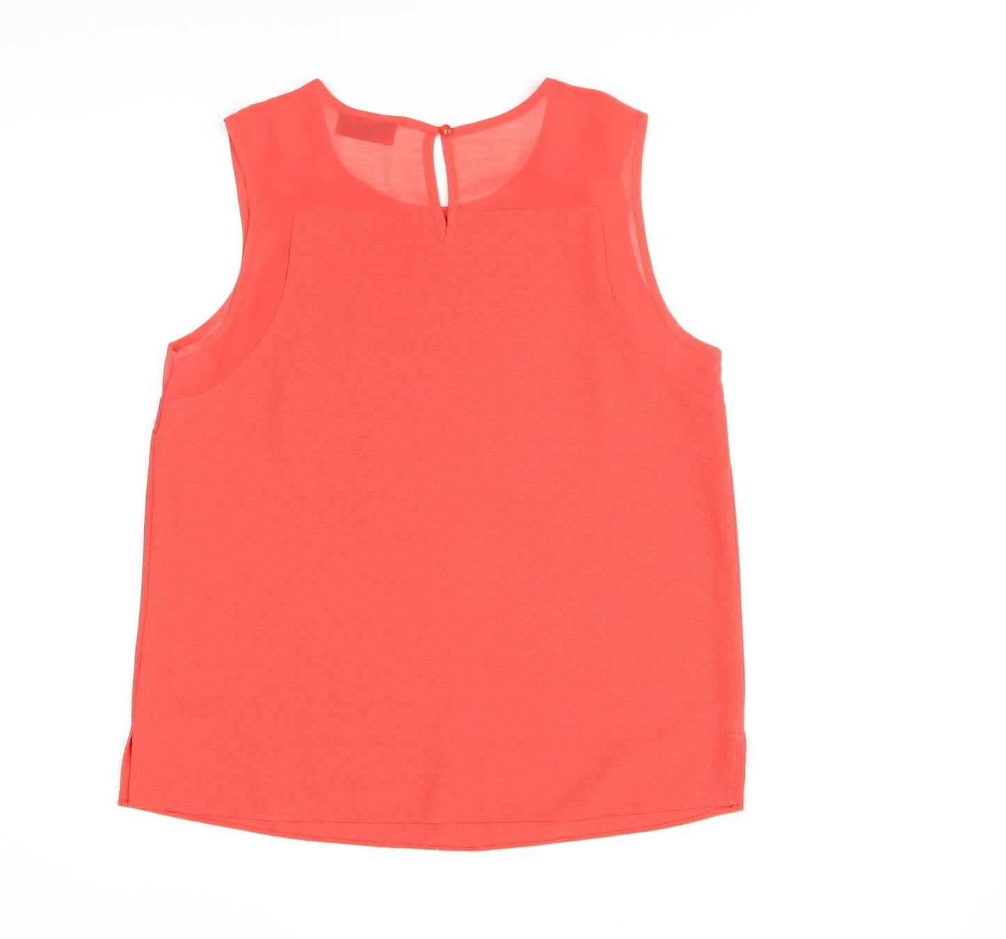 Wallis Womens Red Polyester Basic T-Shirt Size 12 Round Neck