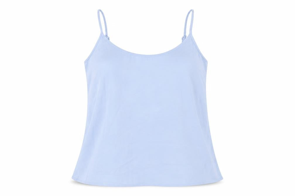 Marks & Spencer Womens Blue Polyester Camisole T-Shirt Size 10 V-Neck