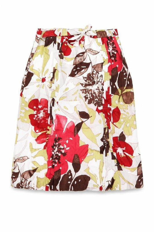 Caroline Rohmer Womens Multicoloured Floral Acetate Flare Skirt Size 16 Zip